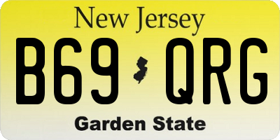 NJ license plate B69QRG