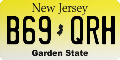 NJ license plate B69QRH