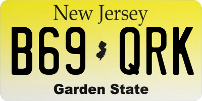 NJ license plate B69QRK