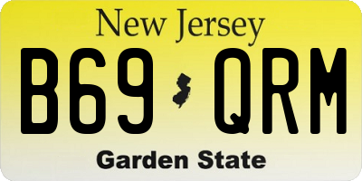 NJ license plate B69QRM