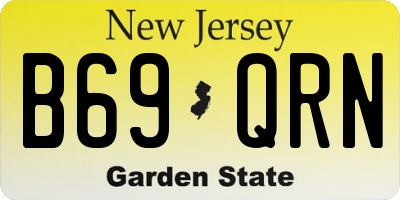 NJ license plate B69QRN