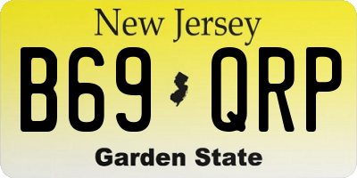 NJ license plate B69QRP