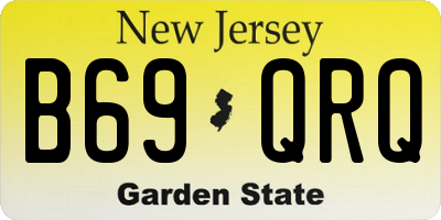 NJ license plate B69QRQ