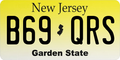 NJ license plate B69QRS