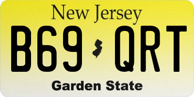 NJ license plate B69QRT