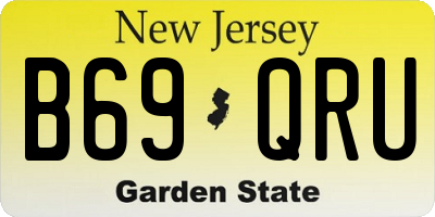 NJ license plate B69QRU