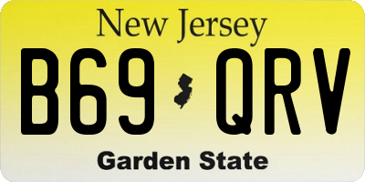 NJ license plate B69QRV