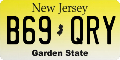 NJ license plate B69QRY
