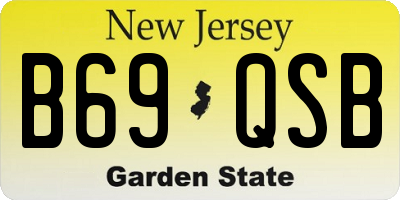 NJ license plate B69QSB