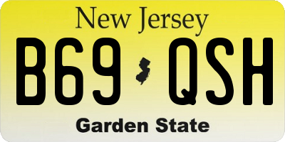 NJ license plate B69QSH
