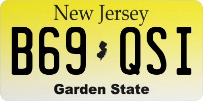 NJ license plate B69QSI