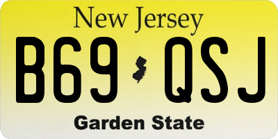 NJ license plate B69QSJ