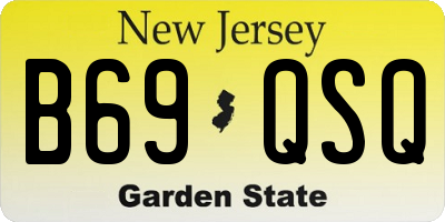 NJ license plate B69QSQ