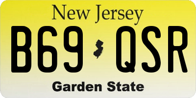 NJ license plate B69QSR