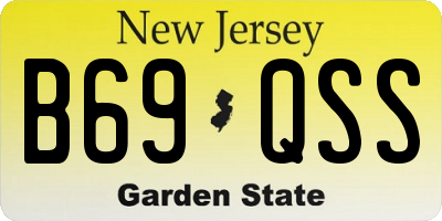 NJ license plate B69QSS