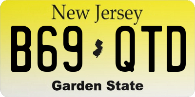 NJ license plate B69QTD