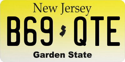 NJ license plate B69QTE