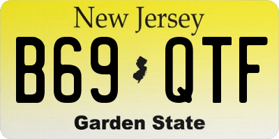 NJ license plate B69QTF