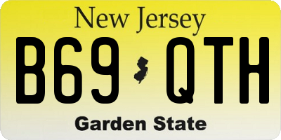 NJ license plate B69QTH