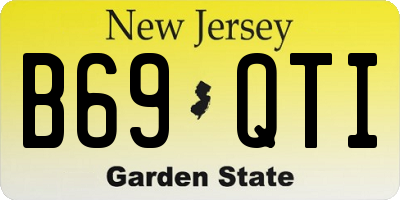 NJ license plate B69QTI