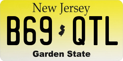 NJ license plate B69QTL