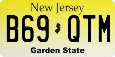 NJ license plate B69QTM