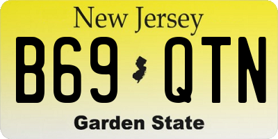 NJ license plate B69QTN