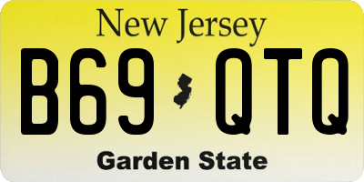 NJ license plate B69QTQ