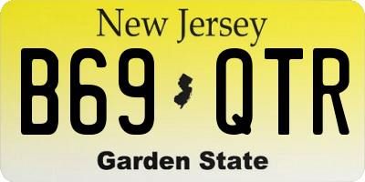 NJ license plate B69QTR