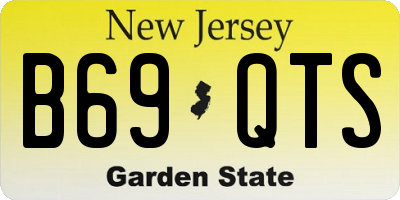 NJ license plate B69QTS