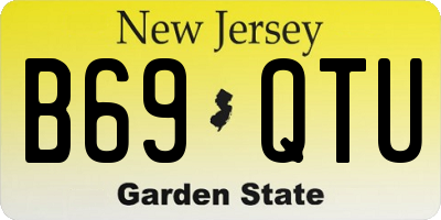 NJ license plate B69QTU