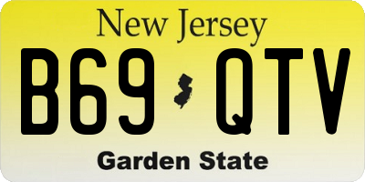 NJ license plate B69QTV