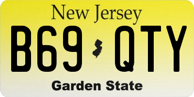 NJ license plate B69QTY