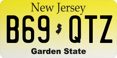 NJ license plate B69QTZ