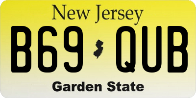 NJ license plate B69QUB