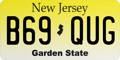 NJ license plate B69QUG
