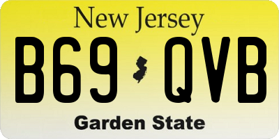 NJ license plate B69QVB