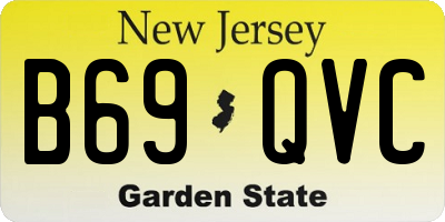 NJ license plate B69QVC