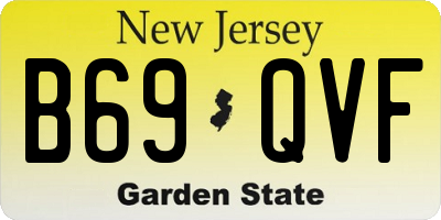 NJ license plate B69QVF
