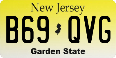 NJ license plate B69QVG