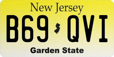 NJ license plate B69QVI