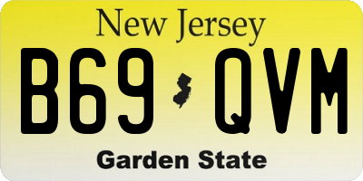 NJ license plate B69QVM