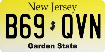 NJ license plate B69QVN