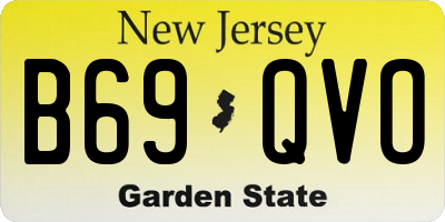 NJ license plate B69QVO