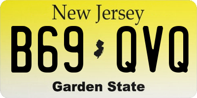 NJ license plate B69QVQ
