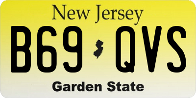 NJ license plate B69QVS