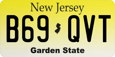 NJ license plate B69QVT