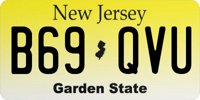 NJ license plate B69QVU