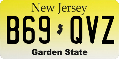 NJ license plate B69QVZ