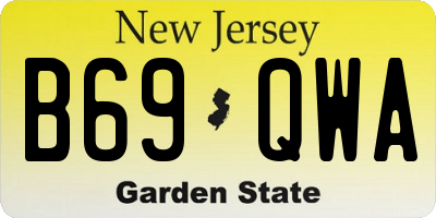 NJ license plate B69QWA